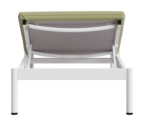 Lychee Green Outdoor Chaise Lounge by Zuomod at Eve Furniture