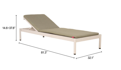 Lychee Green Outdoor Chaise Lounge by Zuomod at Eve Furniture