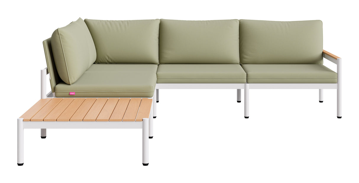 Lychee Green Outdoor Modular Sectional by Zuomod at Eve Furniture