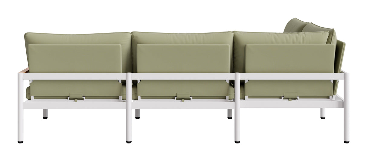 Lychee Green Outdoor Modular Sectional by Zuomod at Eve Furniture