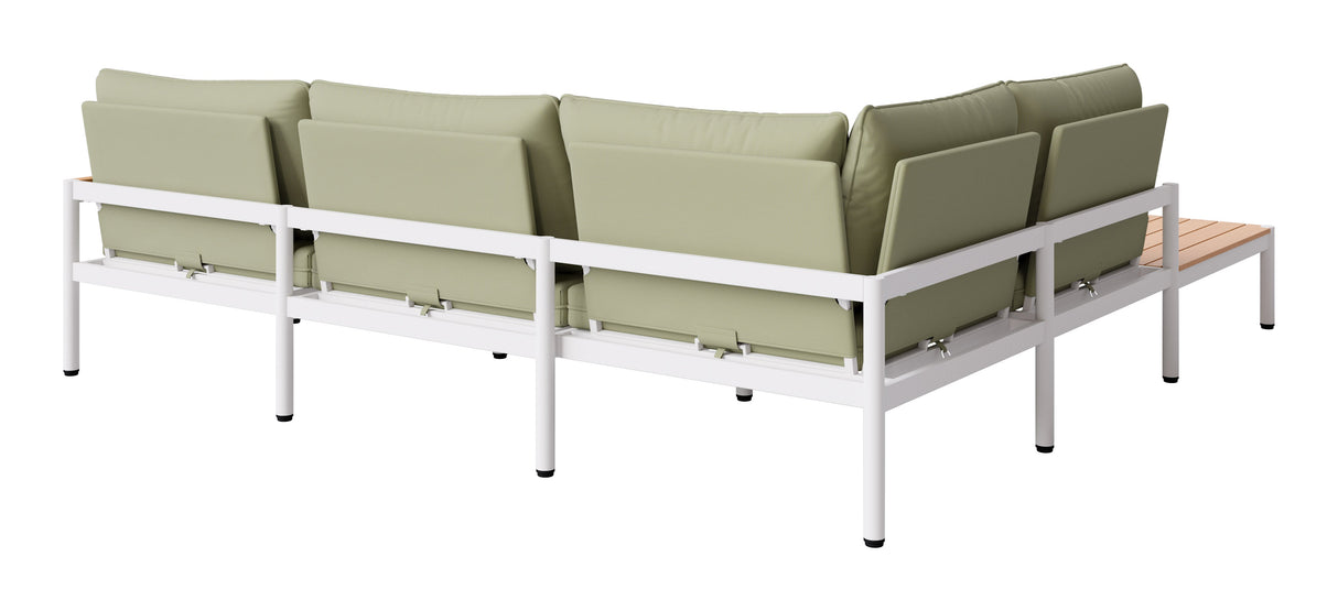Lychee Green Outdoor Modular Sectional by Zuomod at Eve Furniture