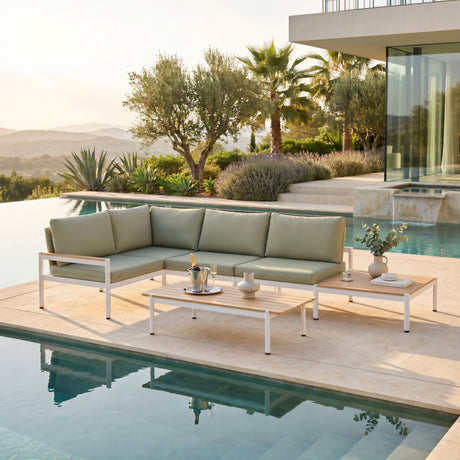 Lychee Green Outdoor Modular Sectional by Zuomod at Eve Furniture