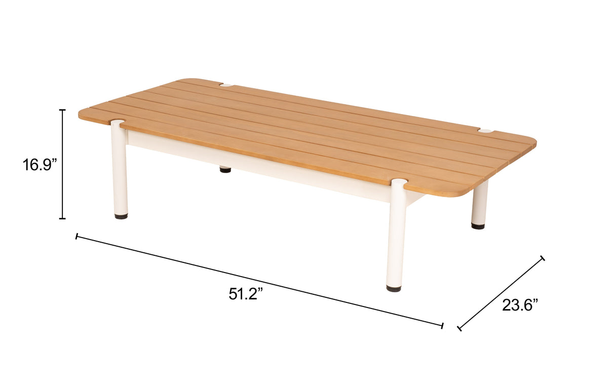 Lychee Natural Outdoor Coffee Table by Zuomod at Eve Furniture