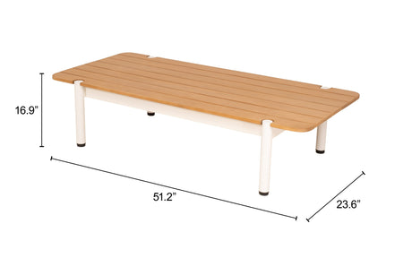 Lychee Natural Outdoor Coffee Table by Zuomod at Eve Furniture