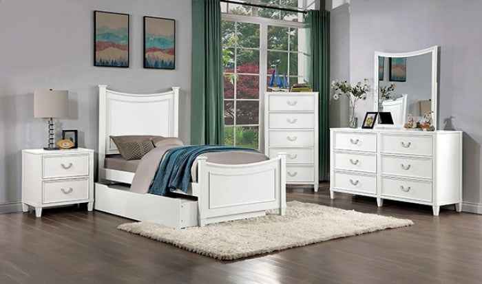 Lycoris White 4-Piece Full Bedroom Set by Furniture of America at Eve Furniture