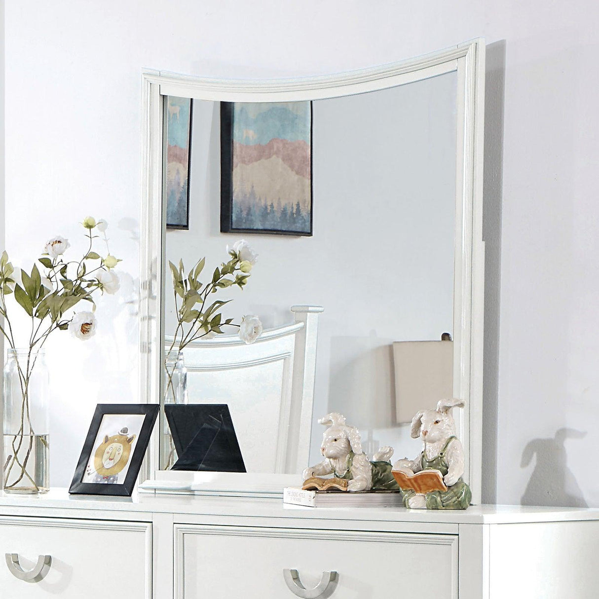 Lycoris White Mirror by Furniture of America at Eve Furniture