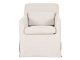 Lydia Beige Slipcover Dining Chair by MOES at Eve Furniture
