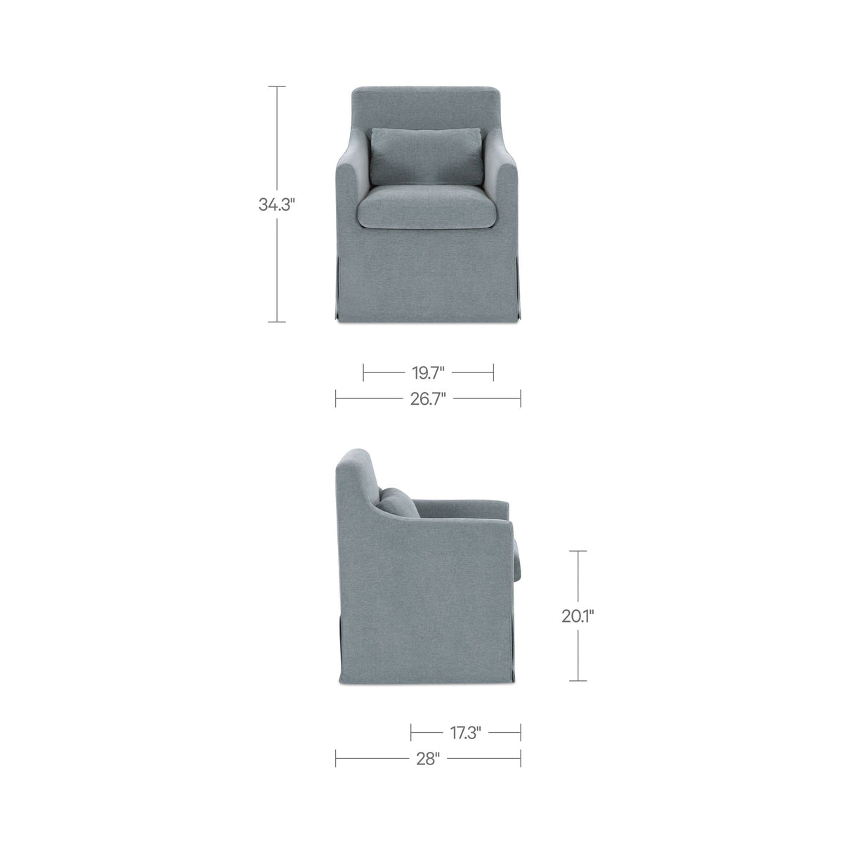 Lydia Blue Slipcover Dining Chair by MOES at Eve Furniture