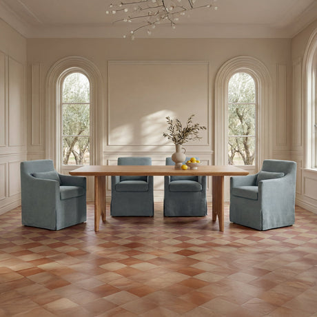 Lydia Blue Slipcover Dining Chair by MOES at Eve Furniture