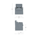Lydia Blue Slipcover Dining Chair by Moe's Home at Eve Furniture