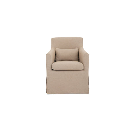 Lydia Light Brown Outdoor Slipcover Dining Chair by MOES at Eve Furniture