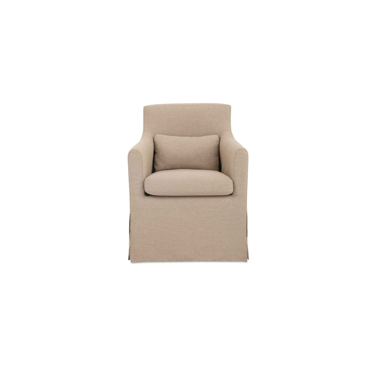 Lydia Light Brown Outdoor Slipcover Dining Chair by Moe's Home at Eve Furniture