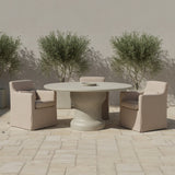 Lydia Light Brown Outdoor Slipcover Dining Chair by Moe's Home at Eve Furniture