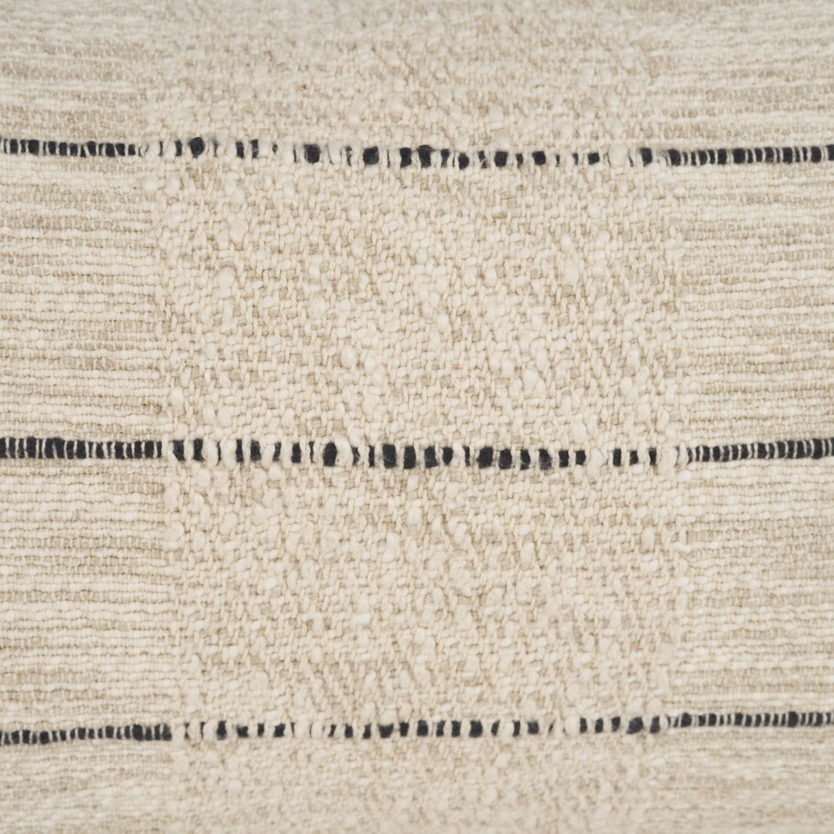 Lyle 14x26 Lumbar Oatmeal w/ Black Stripes Decorative Pillow Cover by Mercana at Eve Furniture