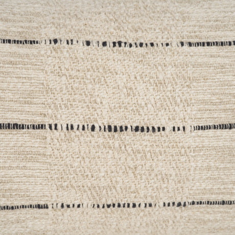 Lyle 14x26 Lumbar Oatmeal w/ Black Stripes Decorative Pillow Cover by Mercana at Eve Furniture