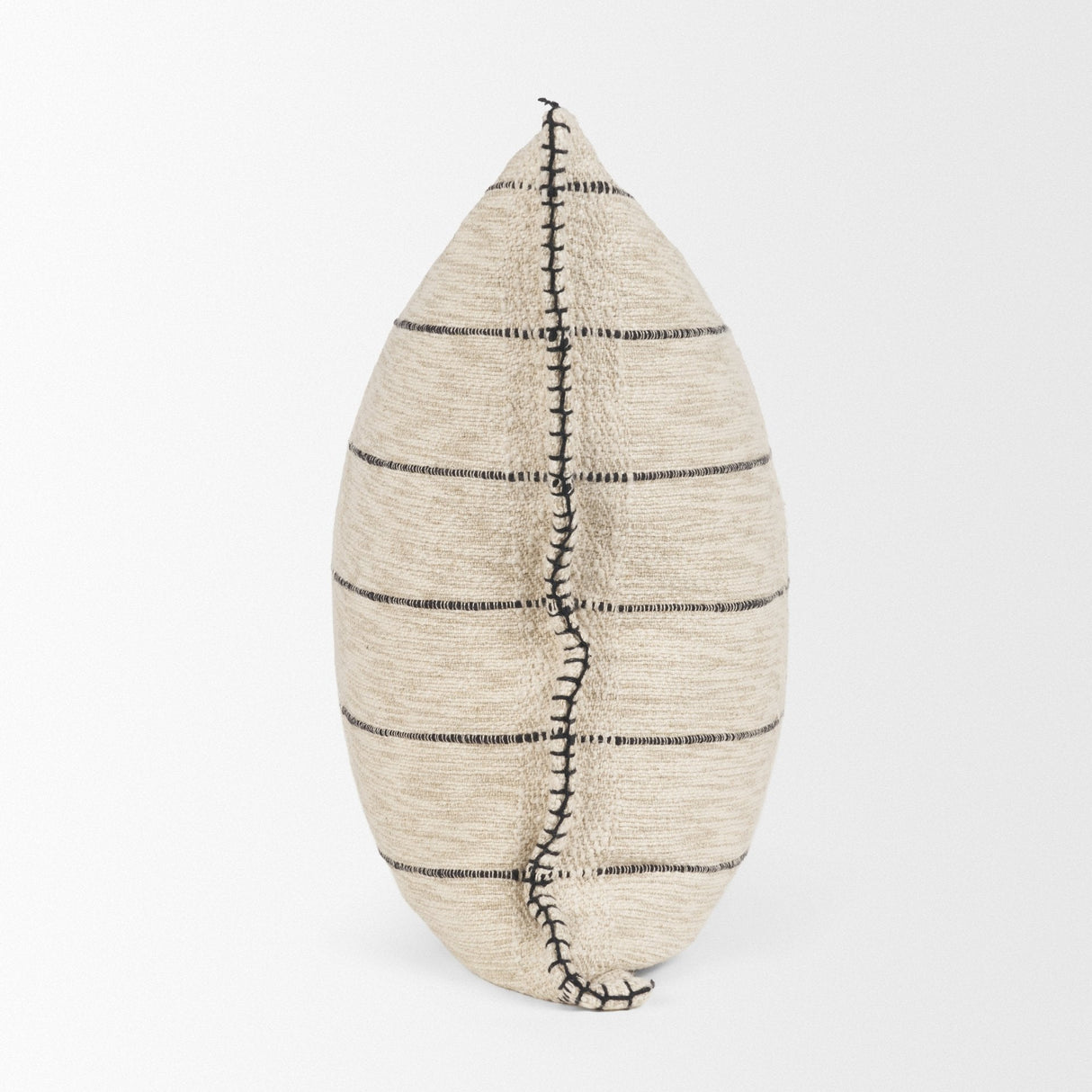 Lyle Square Oatmeal w/ Black Stripes Decorative Pillow Cover by Mercana at Eve Furniture
