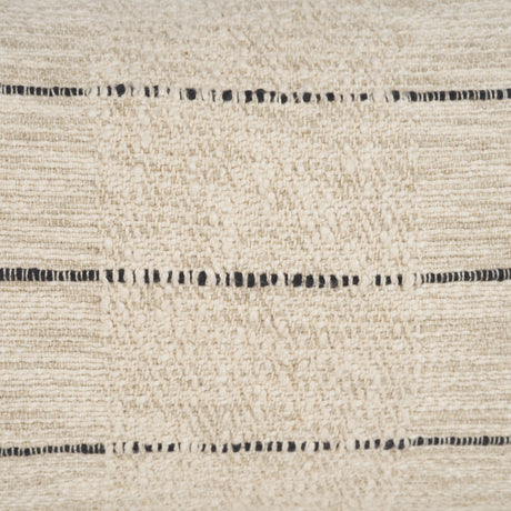 Lyle 13x21 Square Oatmeal w/ Black Stripes Decorative Pillow Cover by Mercana at Eve Furniture
