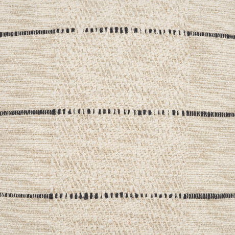 Lyle Square Oatmeal w/ Black Stripes Decorative Pillow Cover by Mercana at Eve Furniture