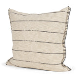 Lyle Square Oatmeal w/ Black Stripes Decorative Pillow Cover by Mercana at Eve Furniture