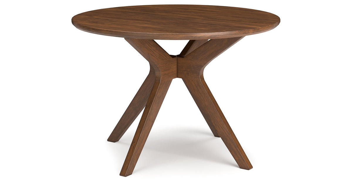 Lyncott Beige/Brown Dining Table and 4 Chairs by Ashley at Eve Furniture