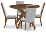 Lyncott Beige/Brown Dining Table and 4 Chairs by Ashley at Eve Furniture