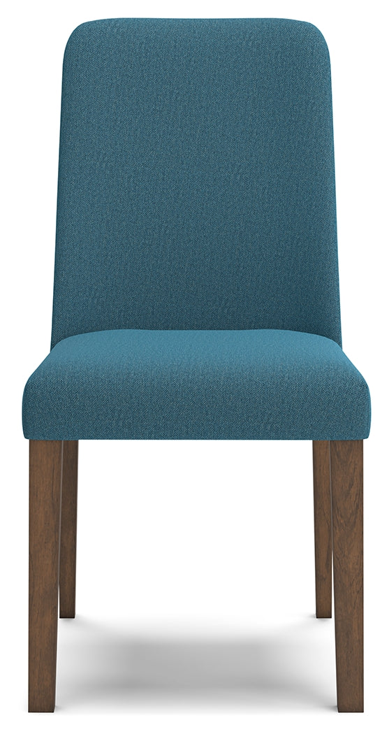 Lyncott Blue/Brown Dining Chair, Set of 2