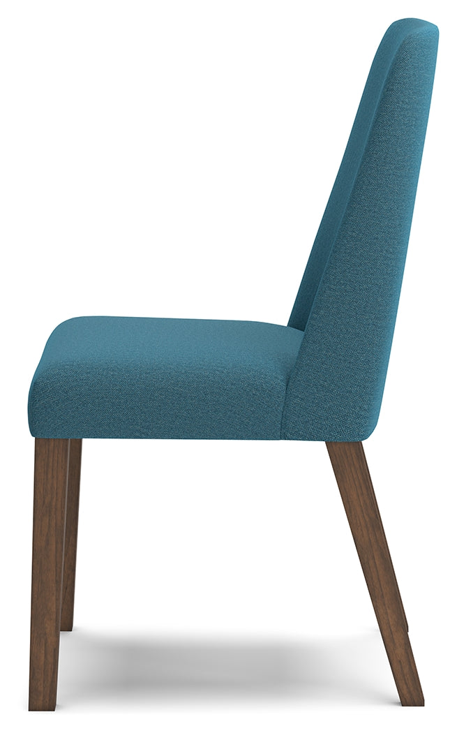 Lyncott Blue/Brown Dining Chair, Set of 2