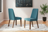 Lyncott Blue/Brown Dining Chair, Set of 2