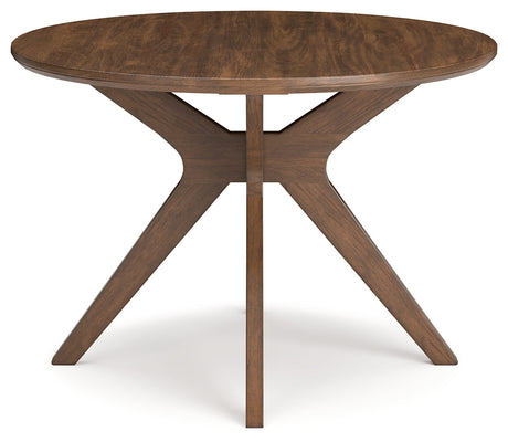 Lyncott Blue & Brown Round Dining Room Set by Ashley at Eve Furniture