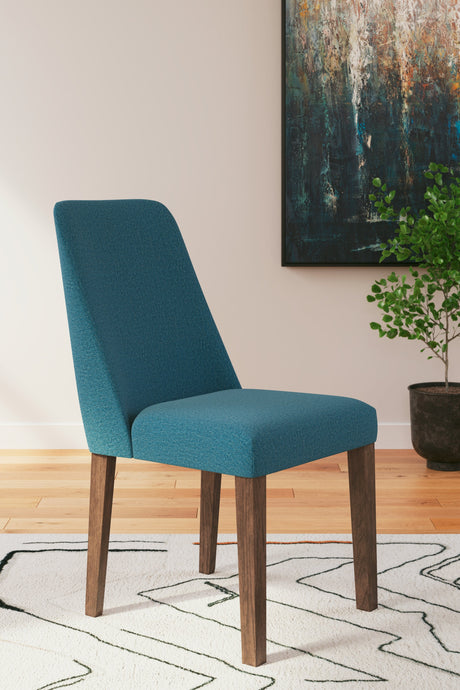 Lyncott Blue & Brown Round Dining Room Set by Ashley at Eve Furniture
