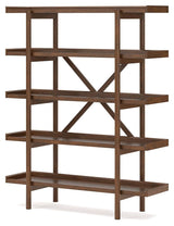 Lyncott Brown 70" Bookcase by Ashley at Eve Furniture