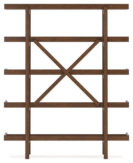 Lyncott Brown 70" Bookcase by Ashley at Eve Furniture