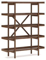 Lyncott Brown 70" Bookcase by Ashley at Eve Furniture
