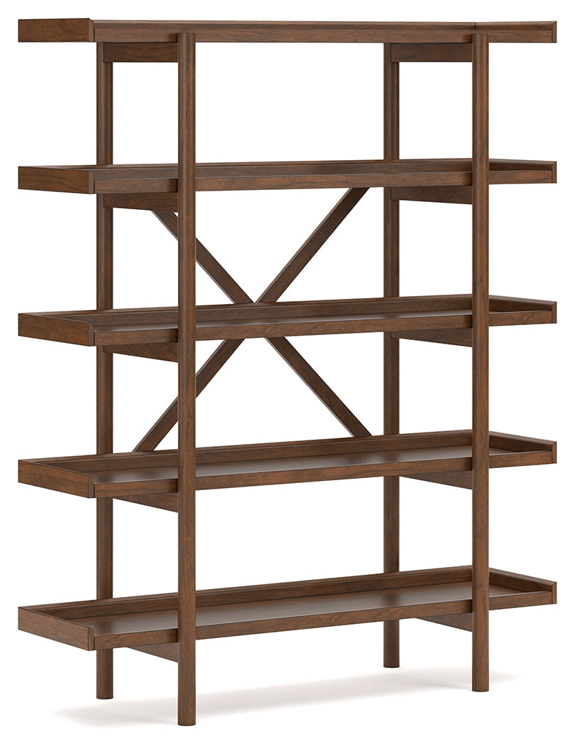 Lyncott Brown 70" Bookcase