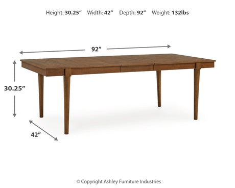 Lyncott Brown & Beige Extendable Dining Room Set and Bench by Ashley at Eve Furniture