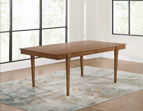 Lyncott Brown & Beige Extendable Dining Room Set and Bench by Ashley at Eve Furniture