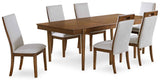 Lyncott Brown & Beige Extendable Dining Room Set and Bench by Ashley at Eve Furniture