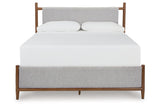 Lyncott Brown California King Upholstered Bed by Ashley at Eve Furniture