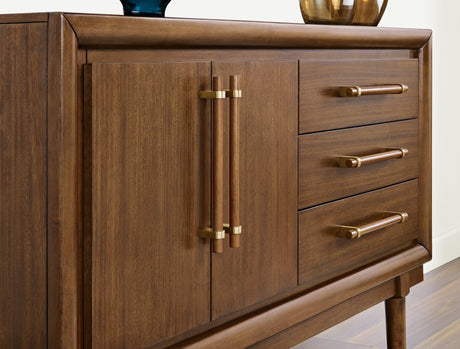 Lyncott Brown Dining Server by Ashley at Eve Furniture