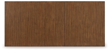 Lyncott Brown Dining Table and 4 Chairs and Bench by Ashley at Eve Furniture