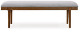 Lyncott Brown Dining Table and 4 Chairs and Bench by Ashley at Eve Furniture