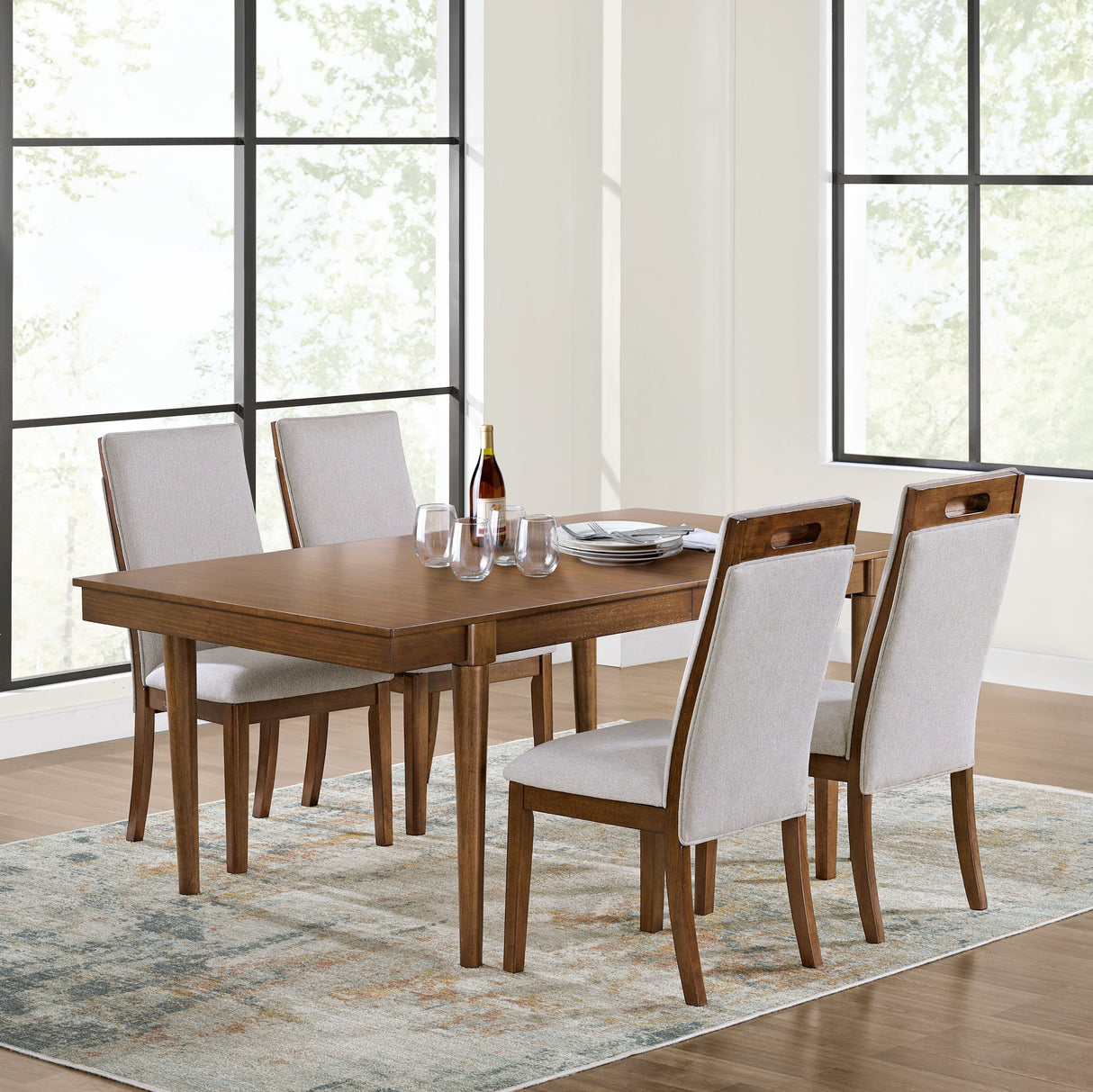 Lyncott Brown Dining Table and 4 Chairs by Ashley at Eve Furniture
