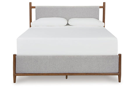 Lyncott Brown King Upholstered Bed by Ashley at Eve Furniture
