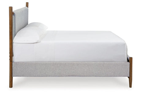 Lyncott Brown Queen Upholstered Panel Bed by Ashley at Eve Furniture