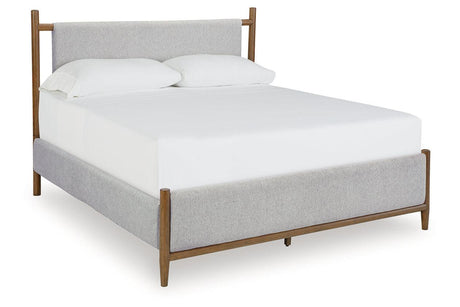 Lyncott Brown Queen Upholstered Panel Bed by Ashley at Eve Furniture
