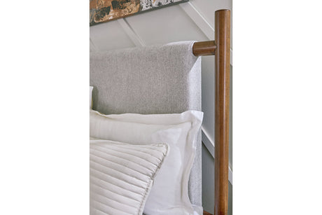 Lyncott Brown Upholstered Panel Bedroom Set by Ashley at Eve Furniture