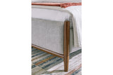 Lyncott Brown Upholstered Panel Bedroom Set by Ashley at Eve Furniture