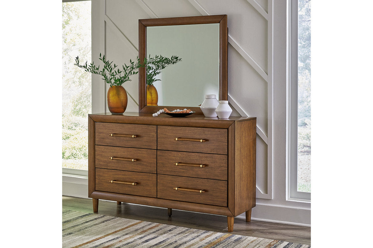 Lyncott Brown Upholstered Panel Bedroom Set by Ashley at Eve Furniture