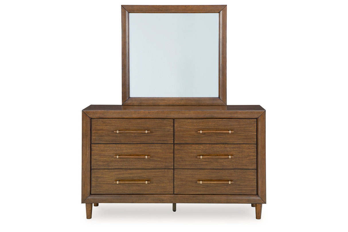 Lyncott Brown Upholstered Panel Bedroom Set by Ashley at Eve Furniture