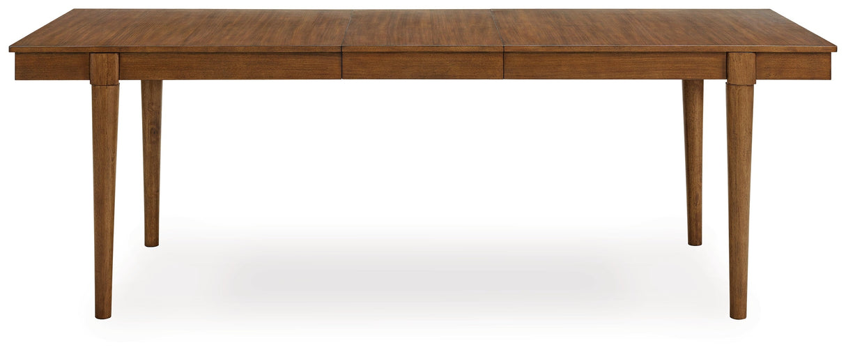 Lyncott Brown/Beige Extension Dining Room Set and Bench by Ashley at Eve Furniture
